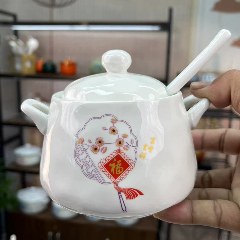 [直播】500m家用双耳调味罐高档大号耐高温防烫厨房辣椒油罐