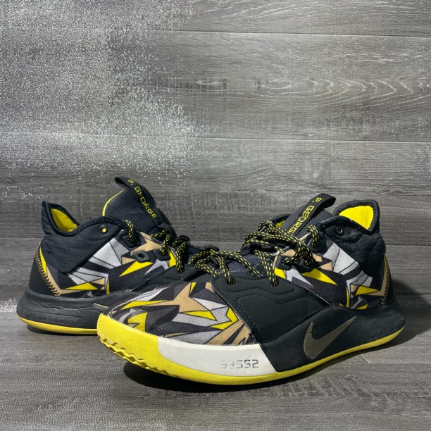 42码Nike 保罗乔治 pg3 曼巴精神 低帮实战篮球鞋 黄黑
