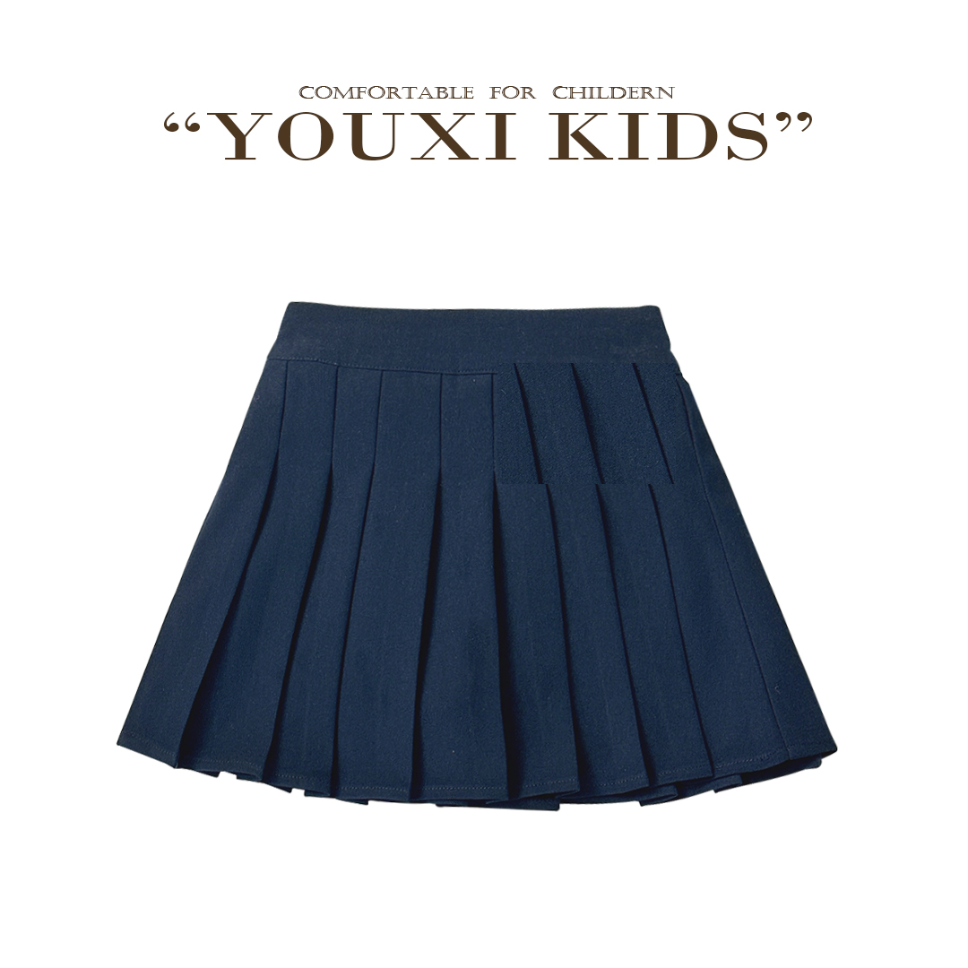 现【TT同款】女童秋装百褶半身裙学院风裙子短裙防走光jk宝宝FF1544