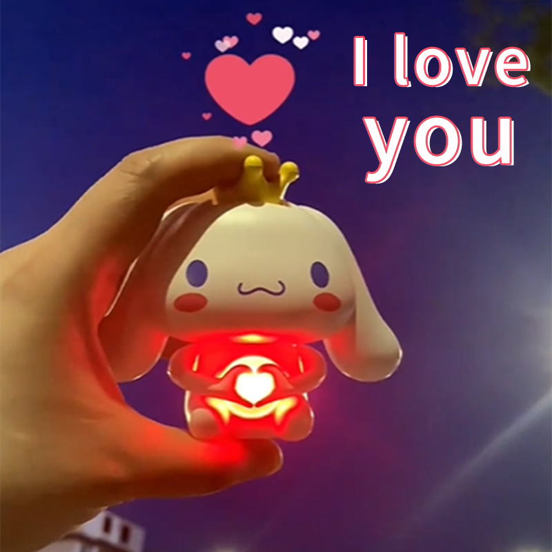 会说话iloveyou语音比心玉桂狗玩具发光发声生日礼物送女朋友挂件