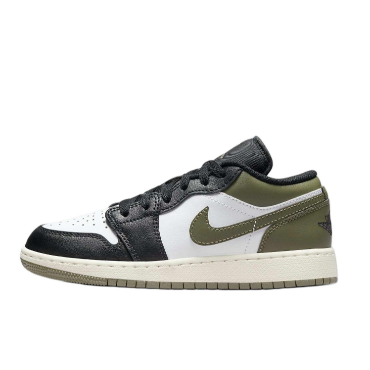 NIKE/耐克官方正品 AJ1 GS 经典复古 黑绿色 休闲板鞋 553560-092