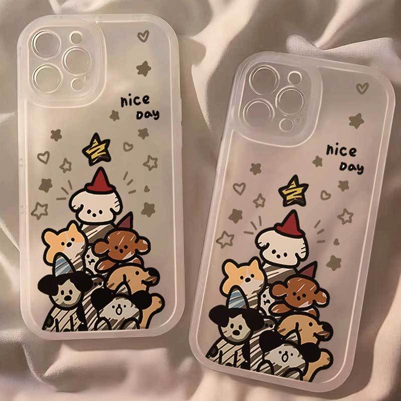 动物派对苹果15ProMax手机壳iPhone14新款13硅胶12简约11软壳X女8