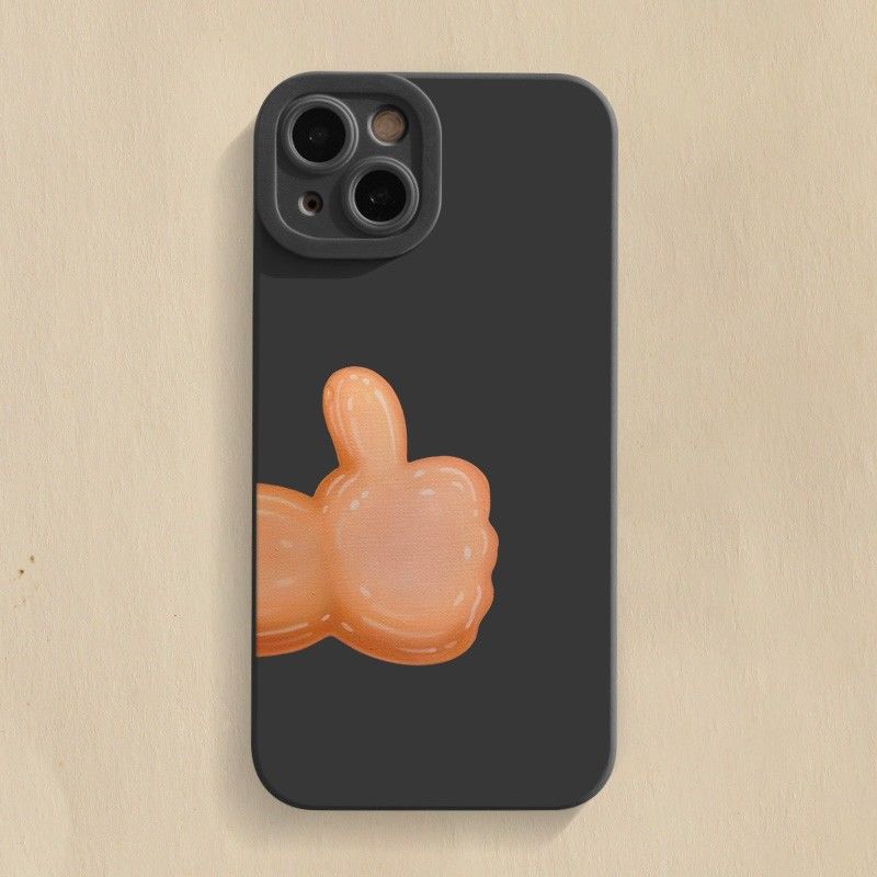 大拇指苹果15promax手机壳iPhone14新款13硅胶12简约11软壳x女7/8