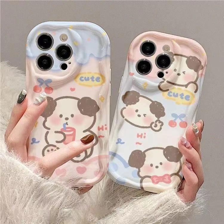 小奶狗苹果15ProMax手机壳iPhone14卡通13全包12防摔11软壳X女8