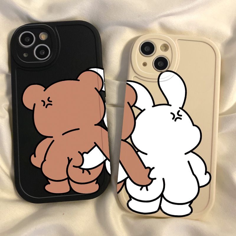抓屁屁苹果iPhone15ProMax手机壳14情侣13硅胶12防摔X软壳11女7/8