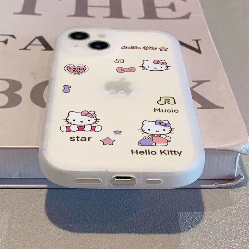 音乐kt猫苹果15ProMax手机壳iPhone14全包13可爱12卡通11防摔X女8