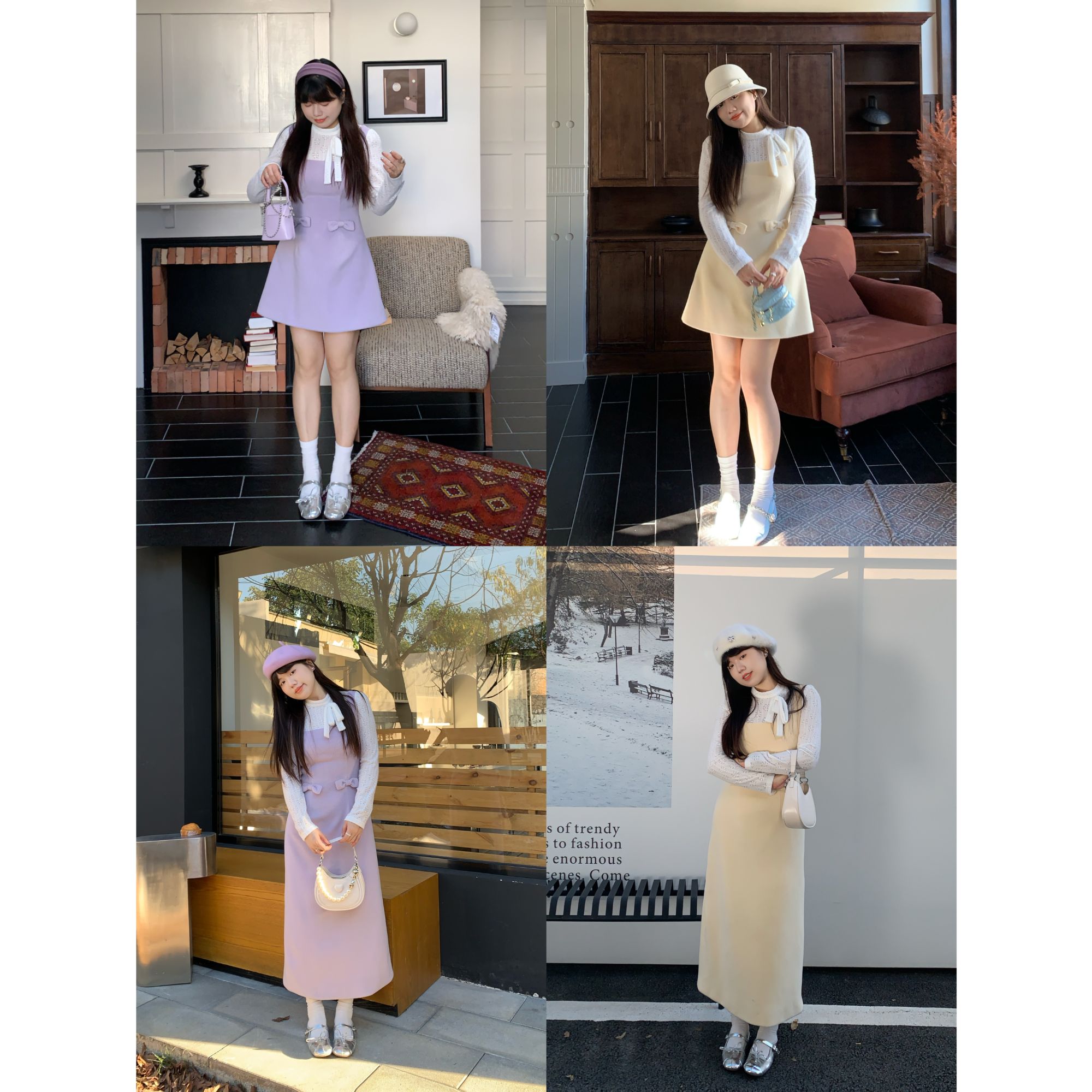 【现货】米米子定制两色长短款假两件云朵连衣裙氛围感显瘦长短裙