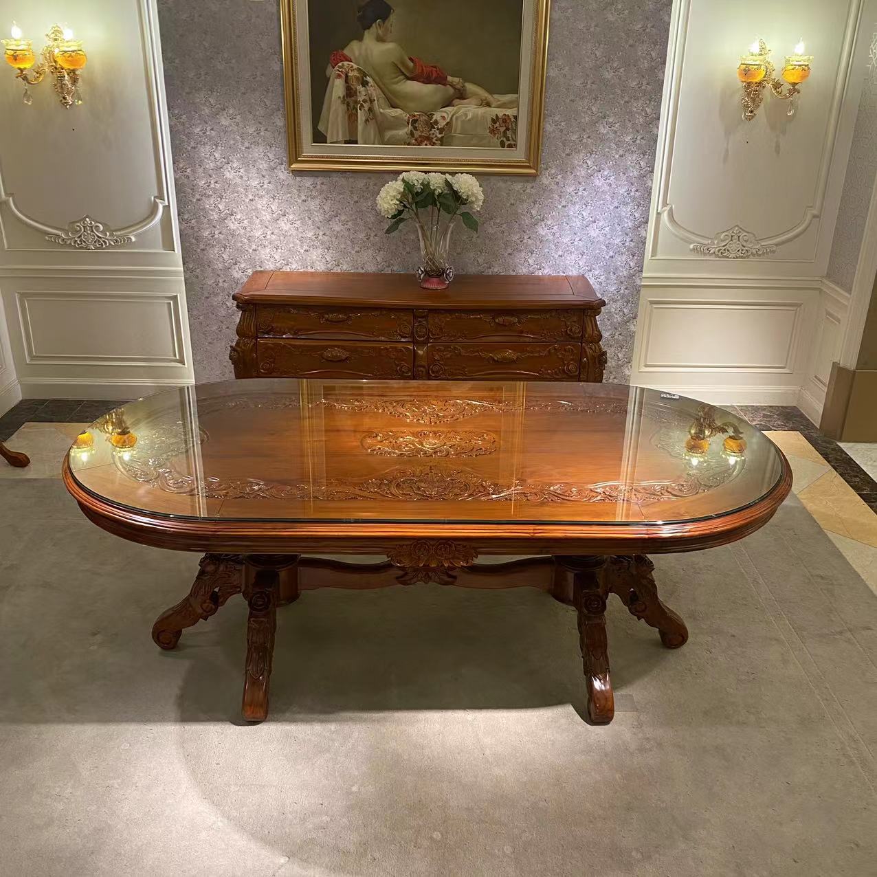 KL-908 椭圆长餐桌 2180*1080*800