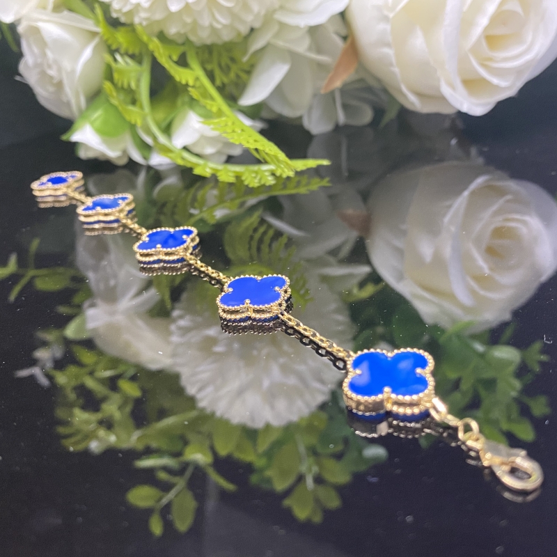 18K金重金11.5-12克75粗链15mm玛瑙薄款瘦花气质尊贵款五花手链