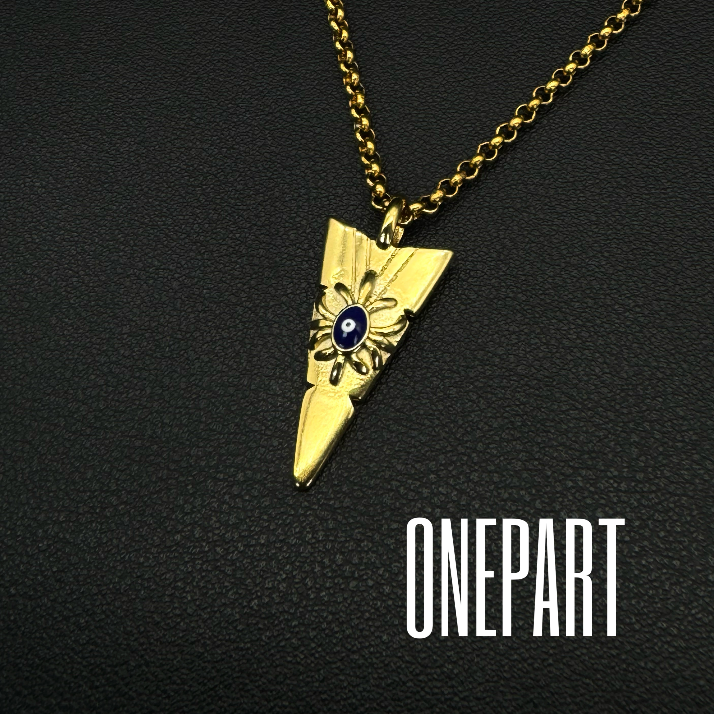 钛钢项链 ONEPART设计师款Evil Eye恶魔之眼军花重工吊坠项链
