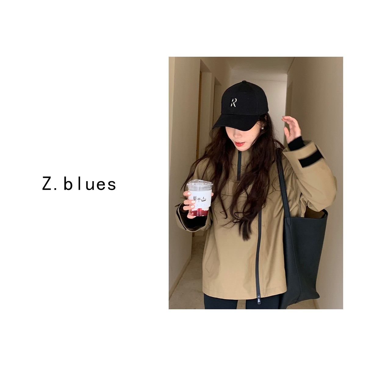 Z.blues【初晨半春】春季宽松炸街连帽冲锋衣工装外套YZGGCC3099