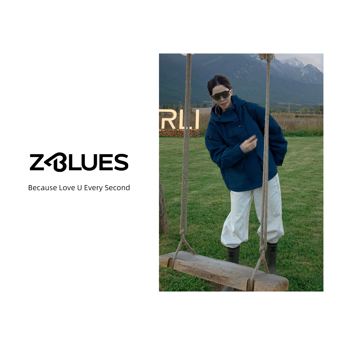 Z.blues【自在从绒】冬款中空纤维90鹅绒连帽时尚羽绒服YZXGX209