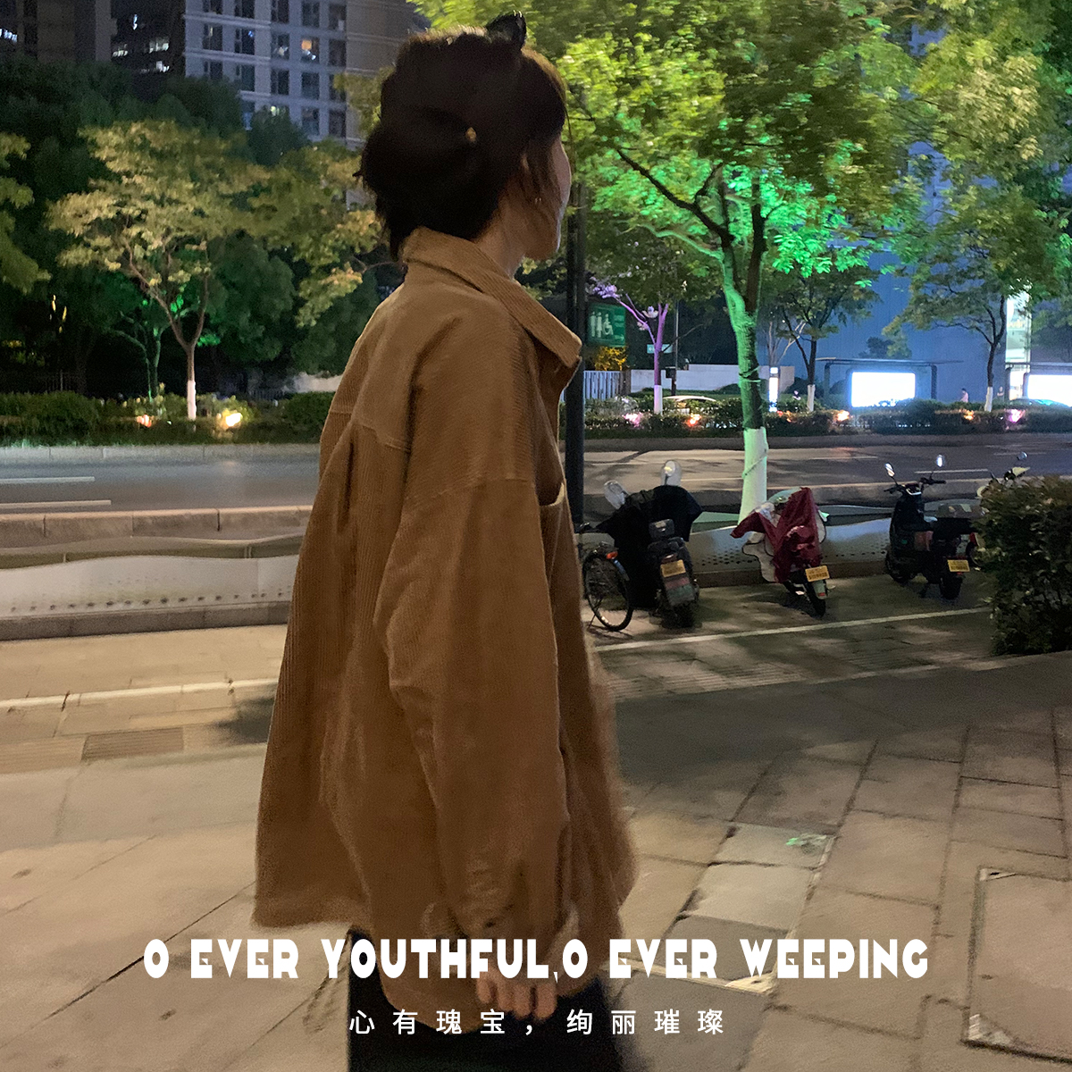 Z.blues【都市列车】松弛纯色休闲质感坑条复古衬衫外套YZXP0551