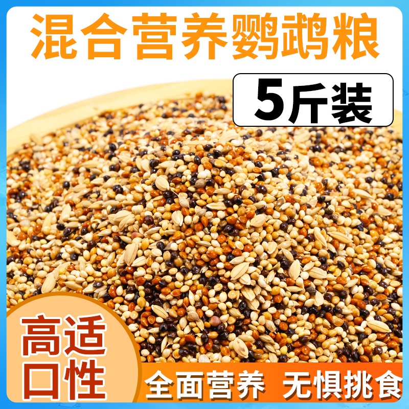 半紫半红鹦鹉饲料鸟粮鹦鹉混合粮通用饲料黄谷子营养粮