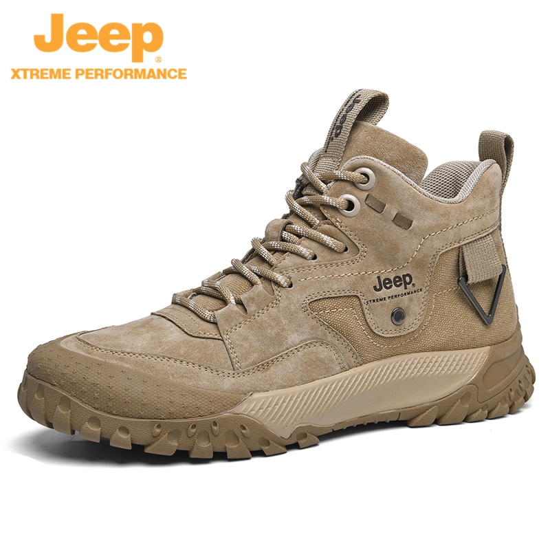 JEEP/吉普户外鞋加绒登山冬季马丁靴大码休闲鞋徒步鞋耐磨秋季