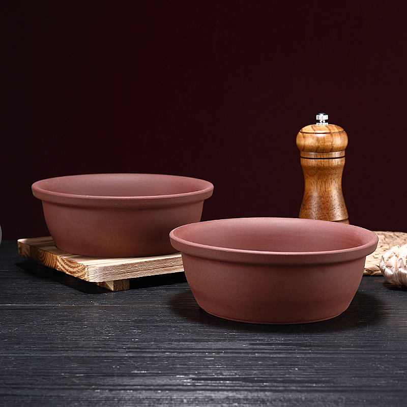 高端紫砂养生蒸米饭碗扣肉碗原矿原陶蒸菜蒸蛋羹粗陶钵