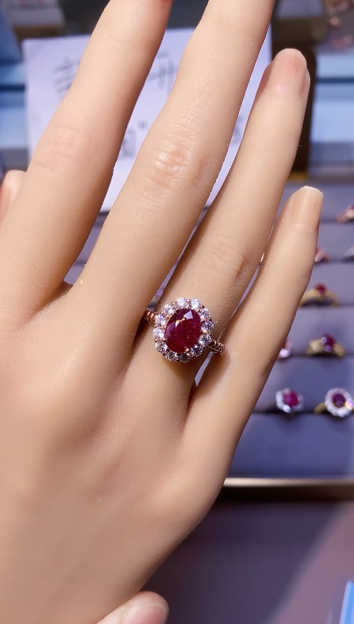 【闪购商品】红宝石戒指银S925镶嵌1