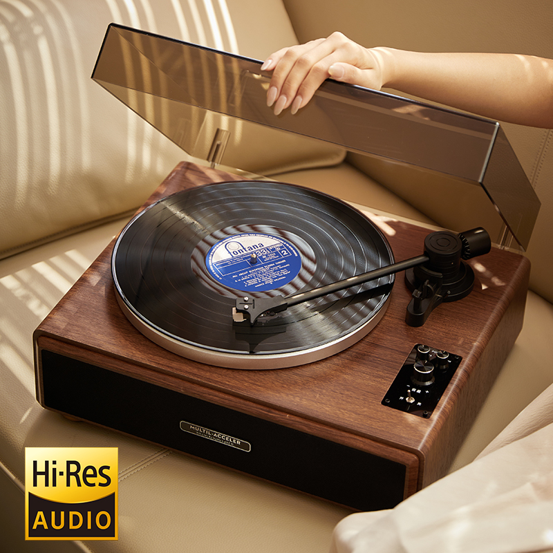 【复古暖调】 威泽VP3000黑胶唱片机HiFi高保真动磁唱头低频号角