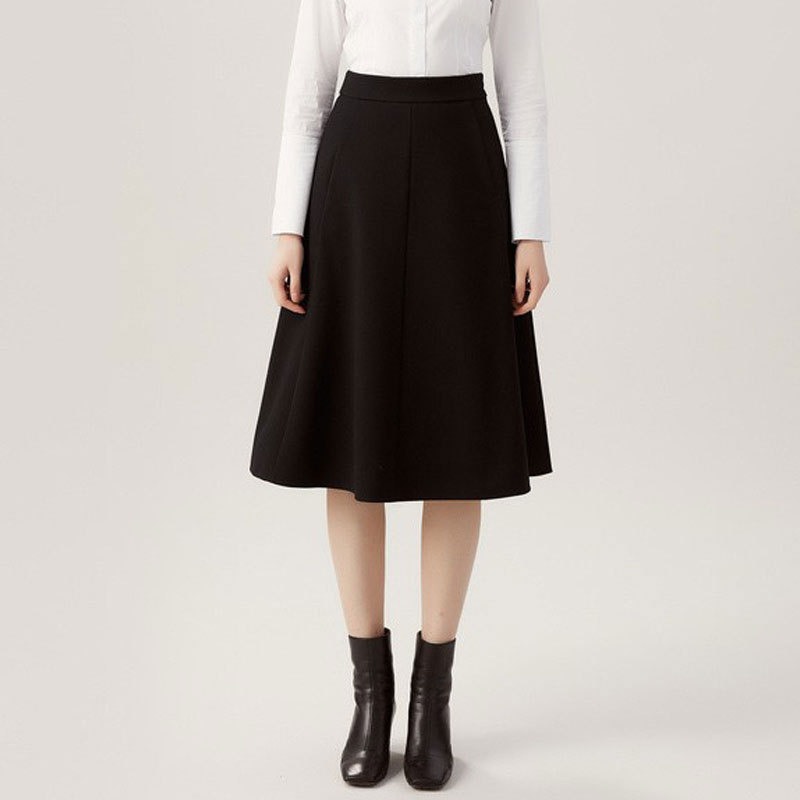 【商场同款】四季款经典赫本裙A字伞裙半身裙1200336-2036211-001