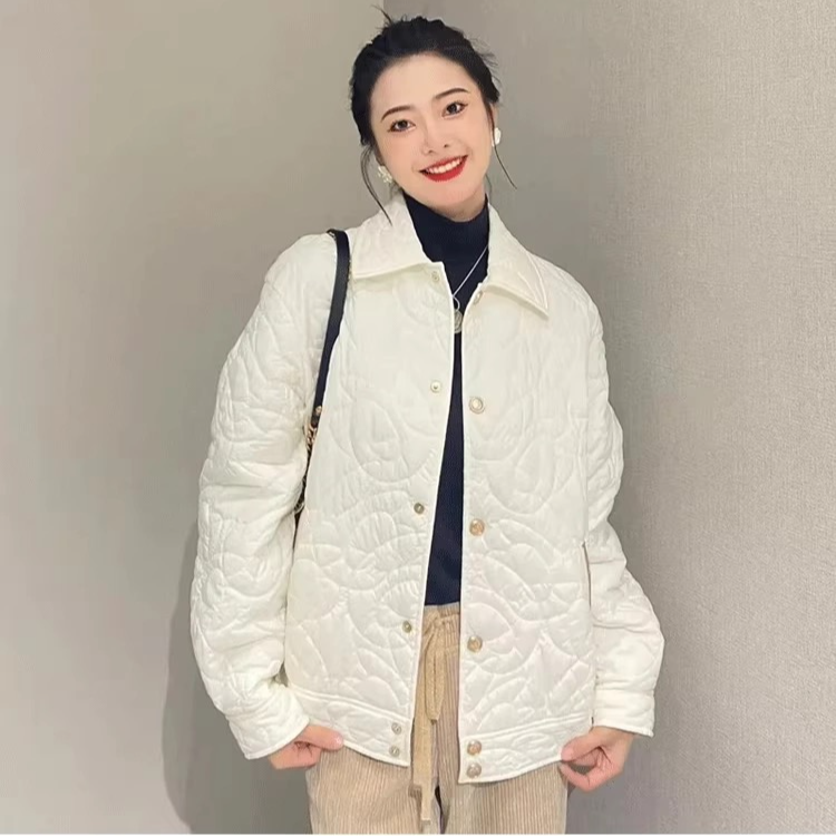 【商场同款】秋冬季宽松新雪丽翻领棉衣羽绒棉服外套女1400654