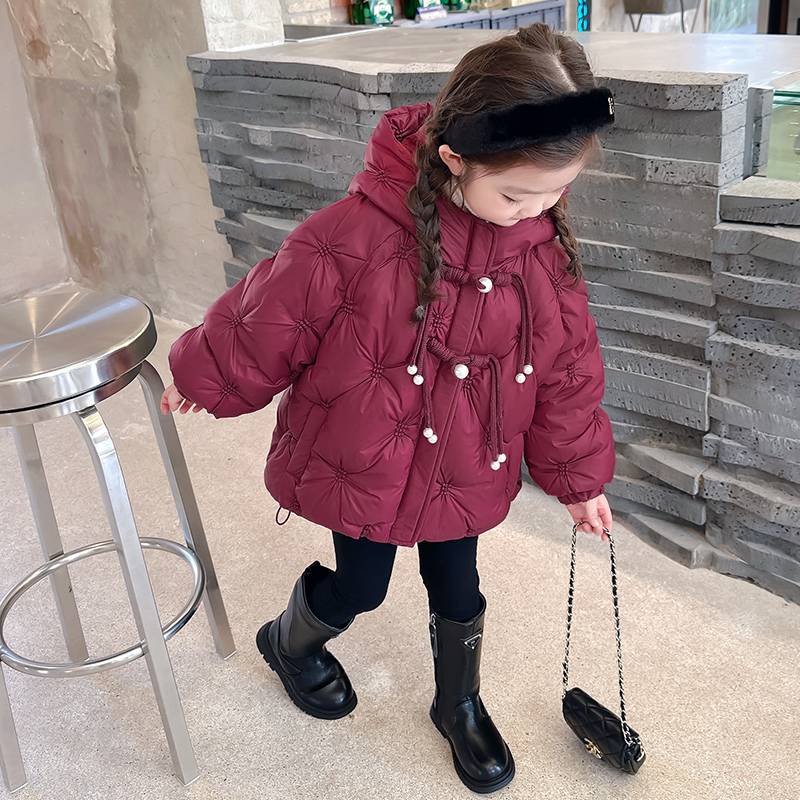 巴拉巴拉恩女童羽绒服冬季2023新款时髦儿童装韩版连帽洋气宝宝冬
