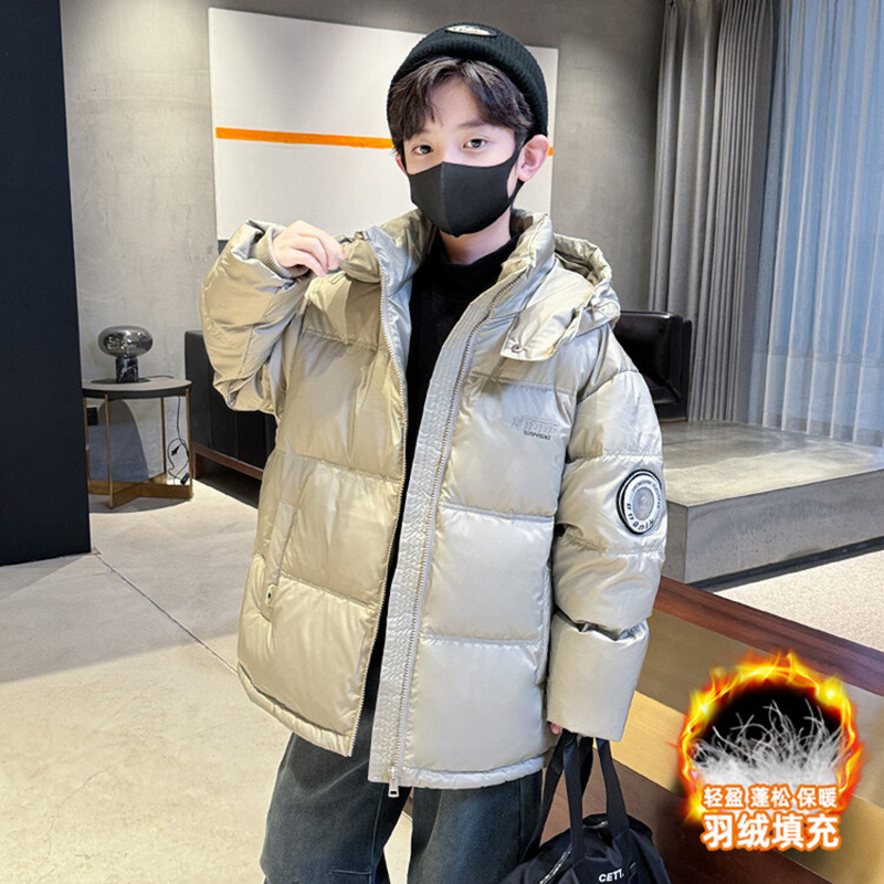 巴拉巴拉恩男童羽绒服冬季2023新款儿童装加厚白鸭绒中大童洋气男