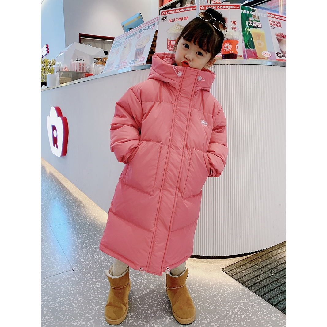 巴拉巴拉恩儿童羽绒服男童女童反季冬装新款小童中童大童洋气过膝