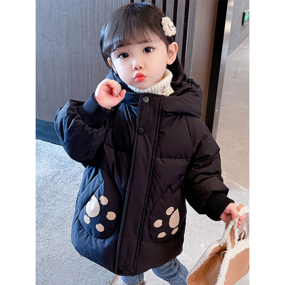 巴拉巴拉恩儿童新款2023秋冬季洋气女童中长款轻便加厚羽绒服外套