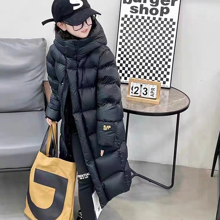 巴拉巴拉恩女童羽绒服冬季2023新款儿童过膝男女童加厚中长款洋气