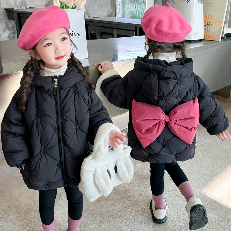 巴拉巴拉恩女童羽绒服2023新款白鸭绒儿童宝宝冬季外出短款外套女