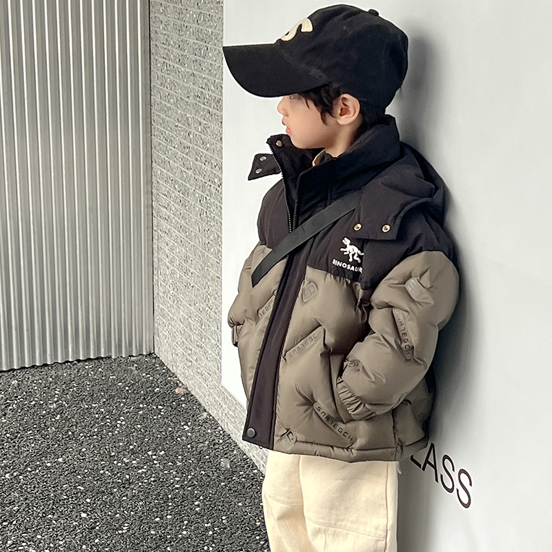 巴拉巴拉恩男童羽绒服冬季2023新款儿童冬装加厚白鸭绒外套男孩宝