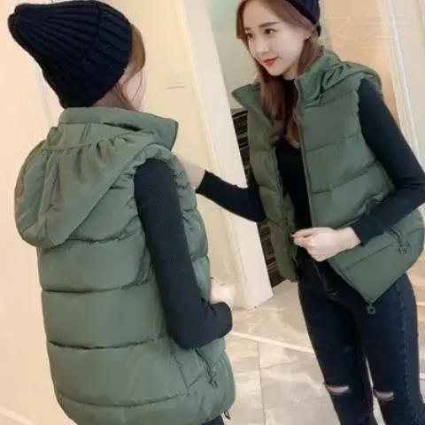 冬季2023秋冬特价羽绒棉服马甲女学生短款韩版可拆卸连帽羽绒