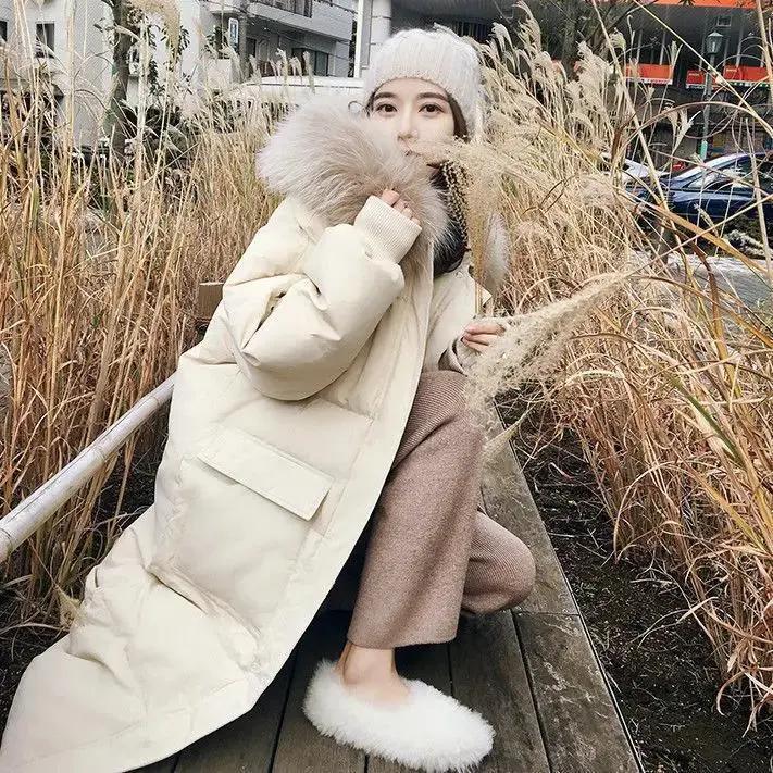 冬装精选23新款冬季棉衣女中长款外套韩版宽松加厚大毛领棉