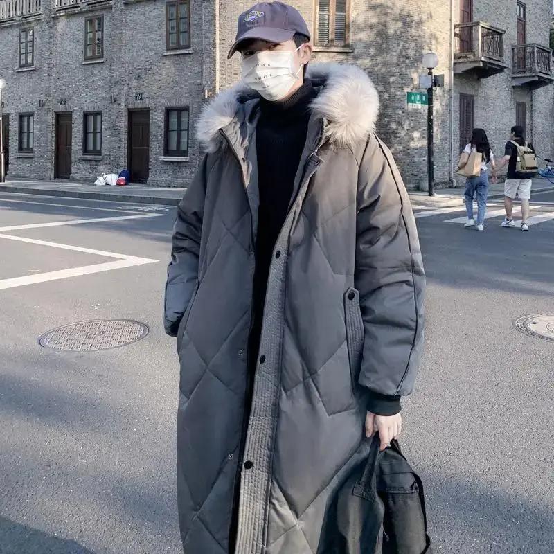 冬装精选服男中长款2023年冬季新款韩版宽松潮流港风学生