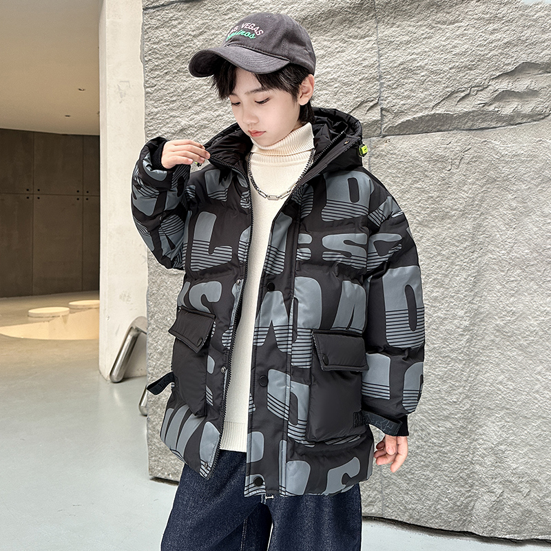 男童棉衣外套冬季加厚中大儿童装冬装2024新款洋气棉服炸街潮时尚