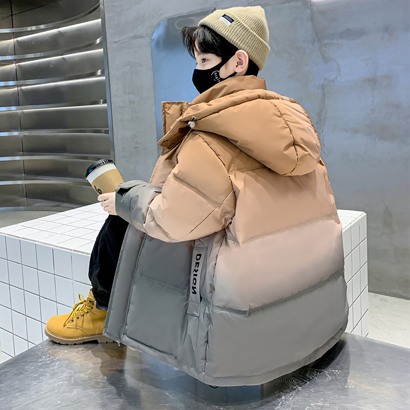 高档加厚儿童羽绒服2023新款冬装洋气冬季中大童男童棉服外套爆款