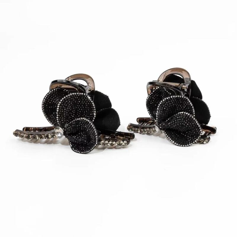 【秋意 巴黎王妃】新款花朵浪漫小香风抓夹