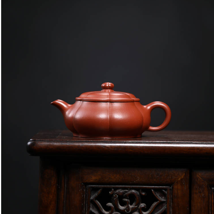 宜兴紫砂壶纯手工电窑烧制出水暴爽光素无刻绘原矿朱泥筋纹明炉