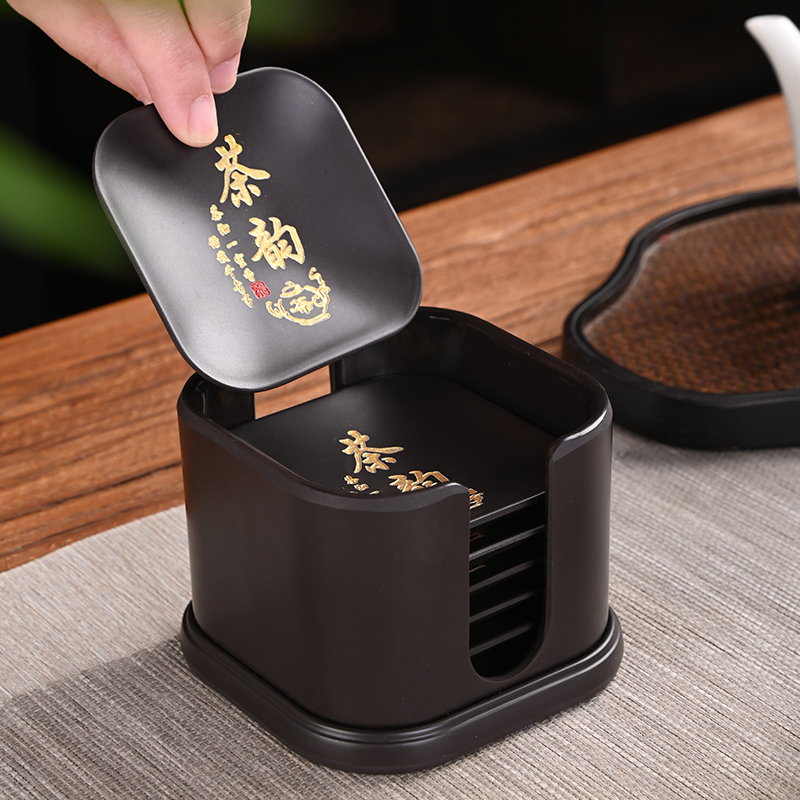 电木茶杯垫创意功夫茶道杯托隔热茶杯垫功夫茶具茶托配件定制简约