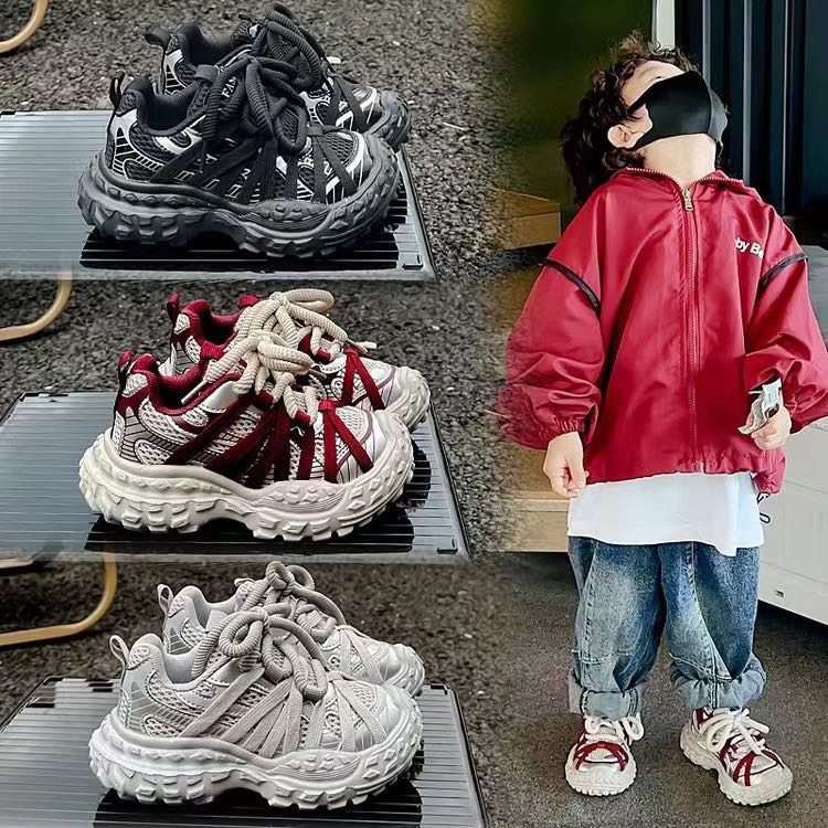 【秋款】儿童秋季蜘蛛网老爹鞋 单鞋 17426