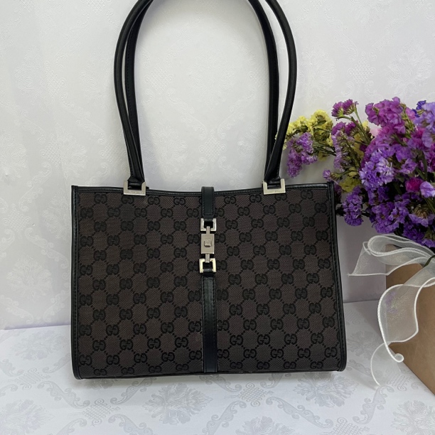 90新 GUCCI/古驰 尔忧中古/古驰/斜挎包单肩奢侈黑色经典08148