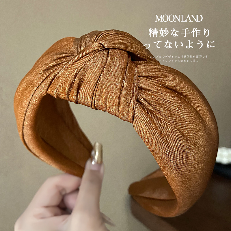 饱满立体海绵打结发箍女高级感高颅顶宽边显脸小压发头箍发捆发饰