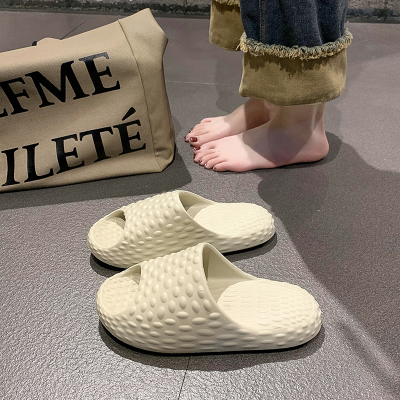 网红凉拖鞋居家沙滩浴室室内防臭家居家用厚底点点高弹EVA夏拖