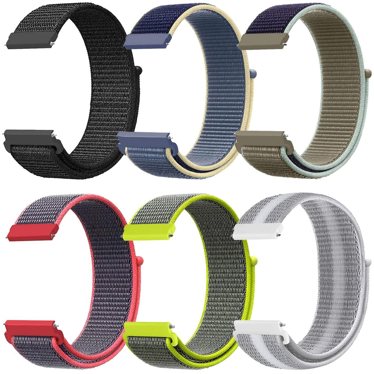 Garmin佳明forerunner158/245 645venu2p 3t S40尼龙回环快拆表带