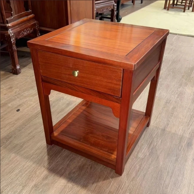 新中式家用单抽床头柜原木床头柜榫卯结构