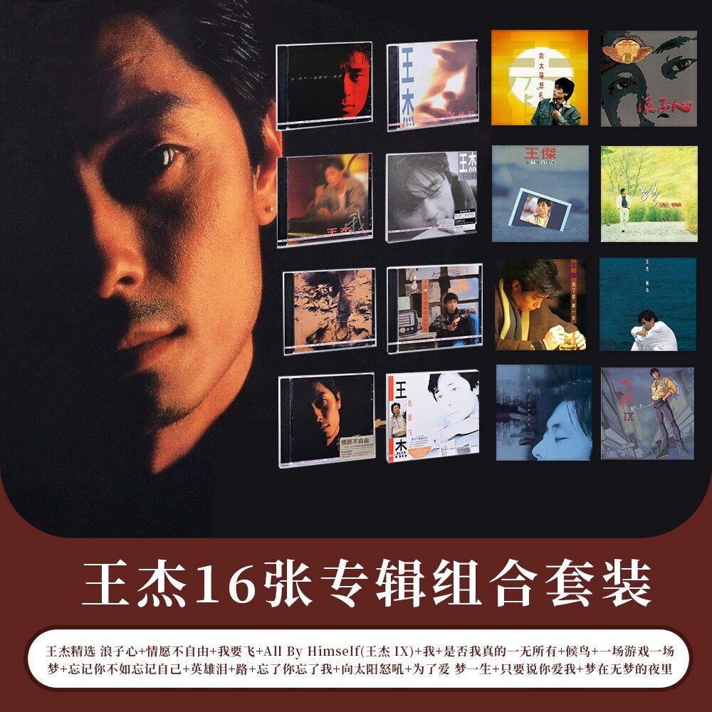 【套装】王杰·16张专辑套装 经典五大发行精选CD唱片