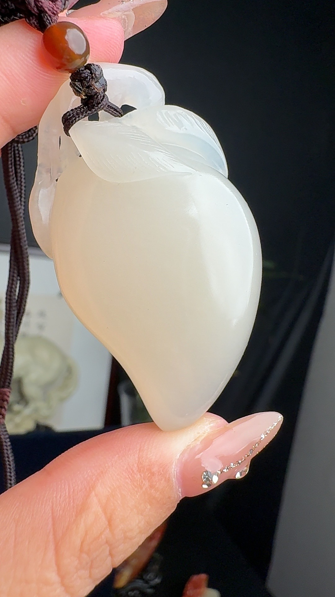 寿山高山石寿桃吊坠