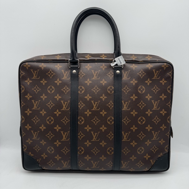 95新 LouisVuitton/路易威登 97新经典棕老花手提公文包1780男士
