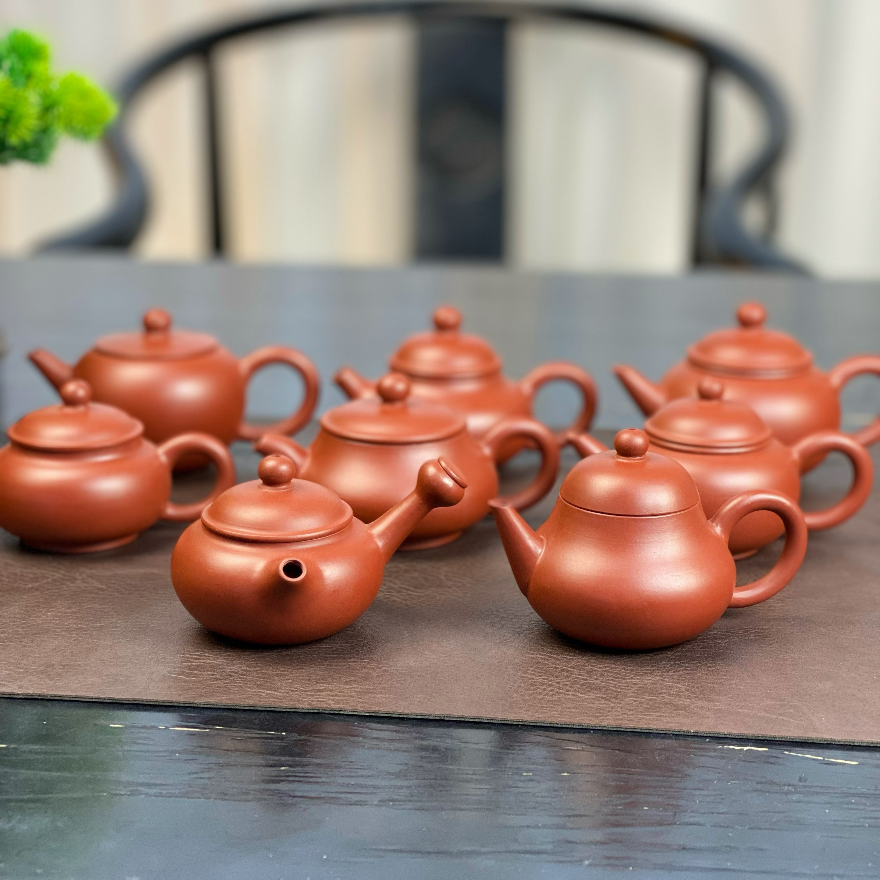 小品朱泥壶紫砂壶·薄胎·小容量手拉壶茶具红泥泡茶壶水平壶