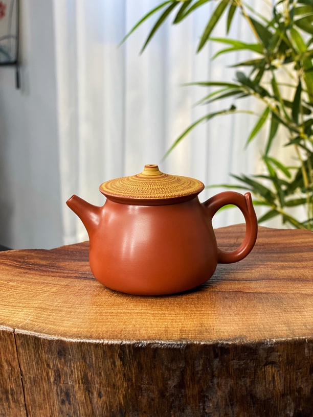渔翁壶 约120毫升朱泥小品壶潮汕功夫茶全手工手拉壶